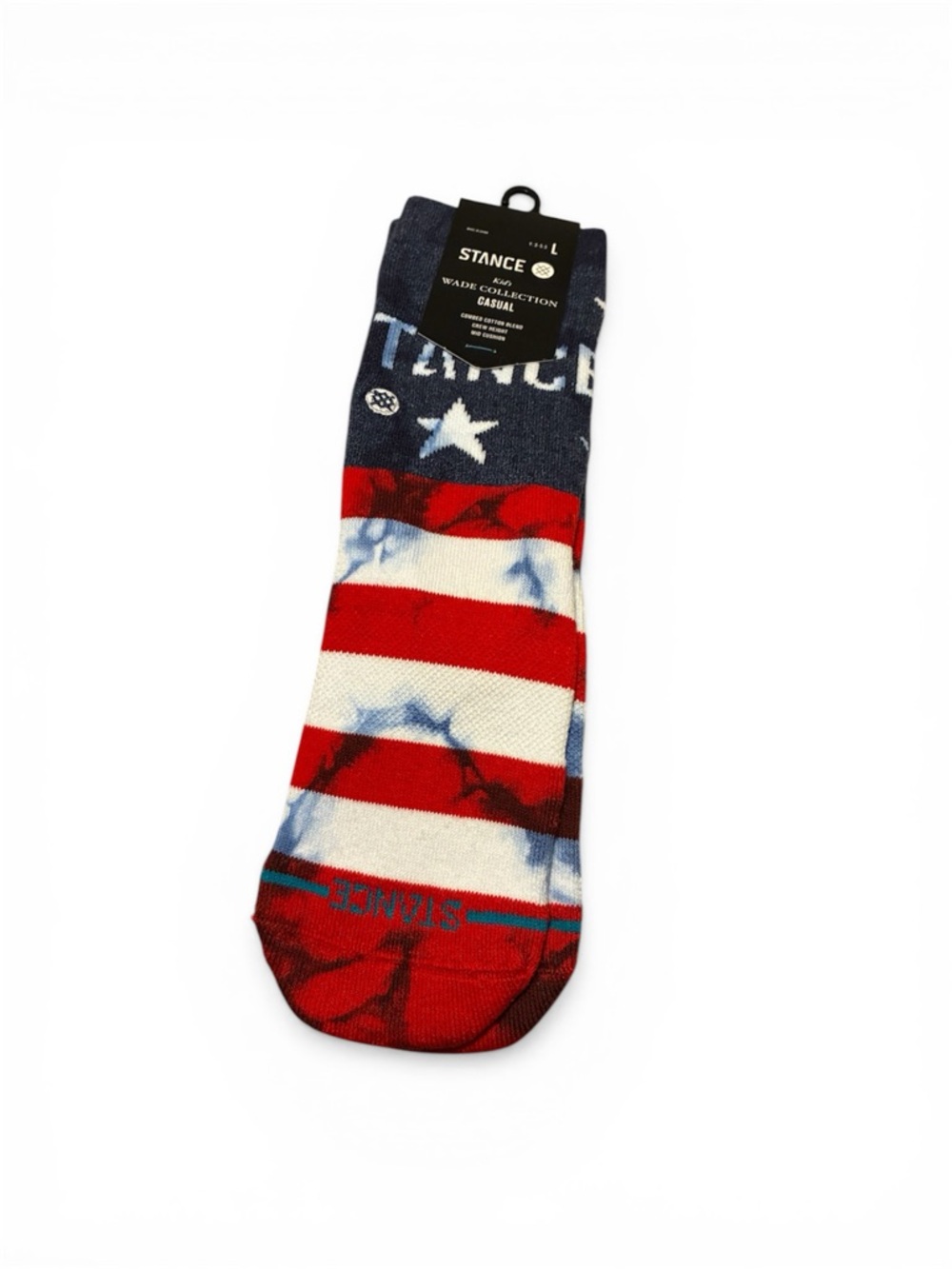Stance Men’s Red White Blue Star Stripe Crew Socks